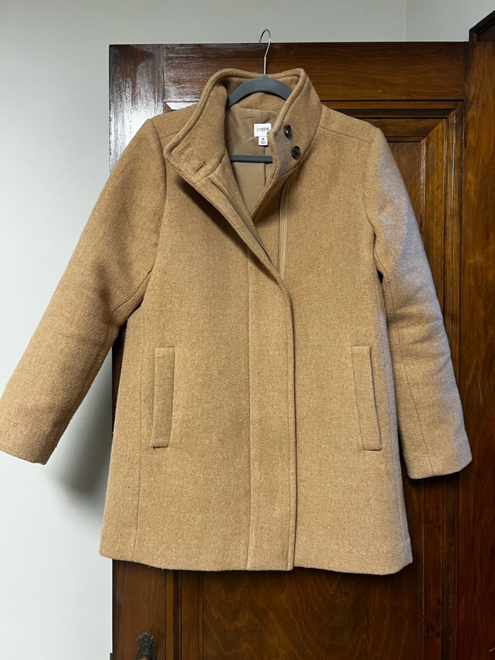 J. Crew Camel Wool-Blend Coat